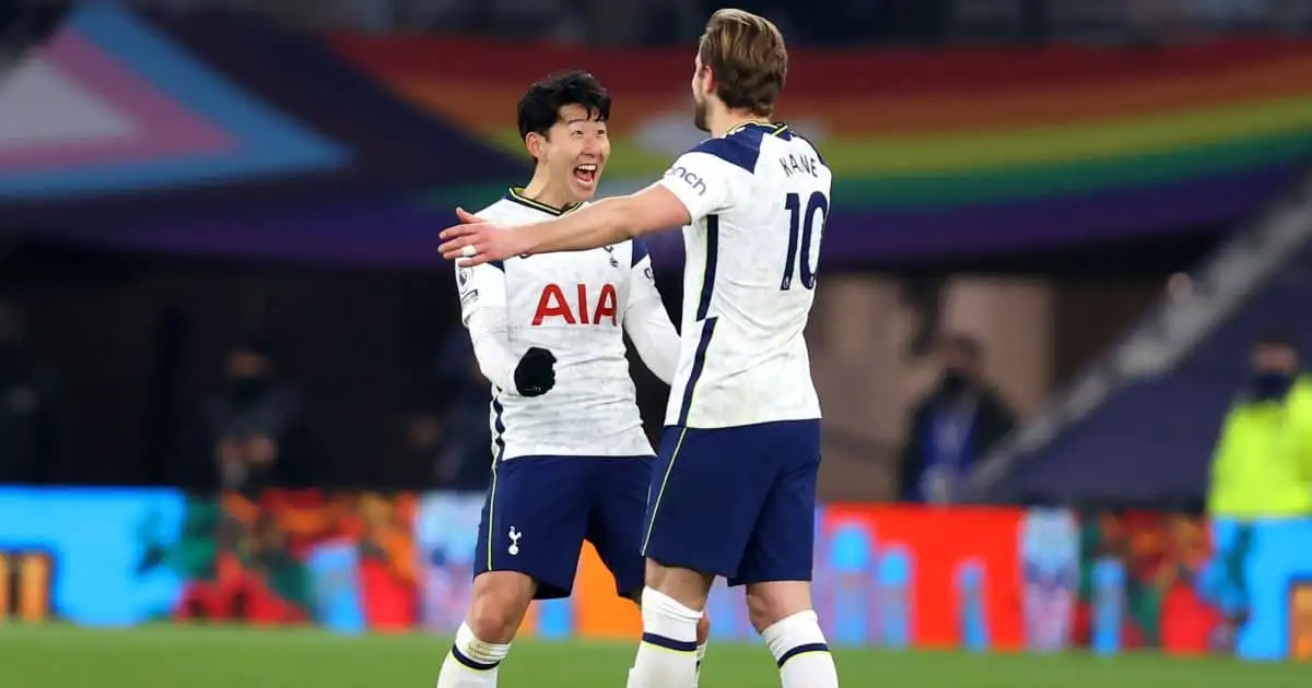 Son Heung-min, Harry Kane Tottenham v Crystal Palace March 2021