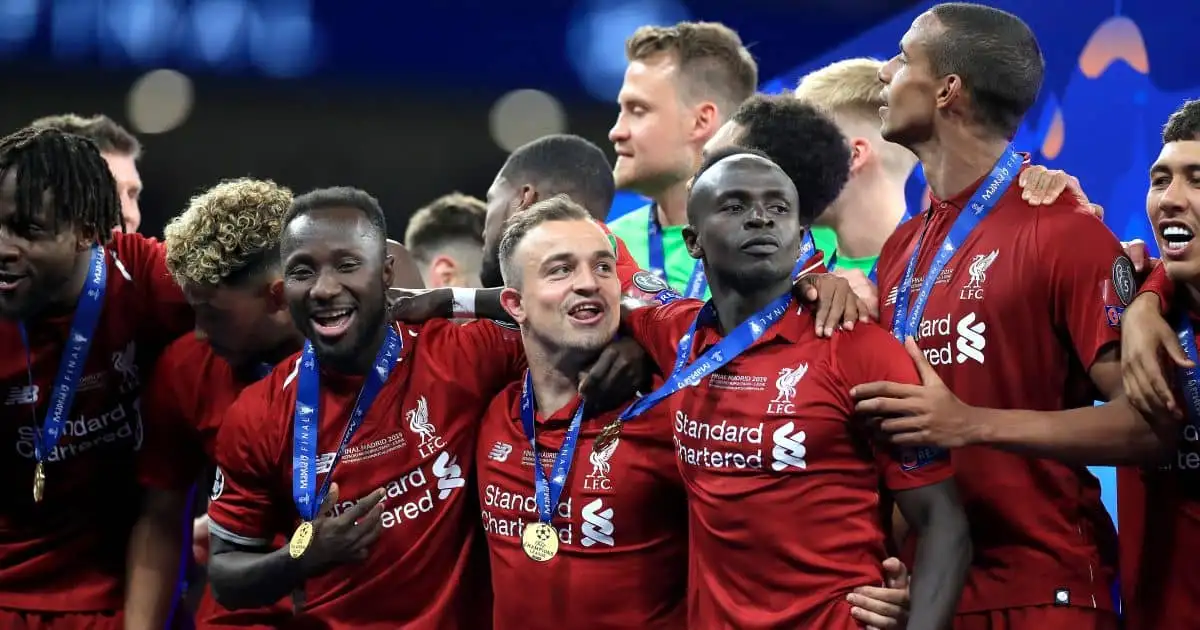 Naby Keita, Xherdan Shaqiri, Sadio Mane, Joel Matip Liverpool June 2019