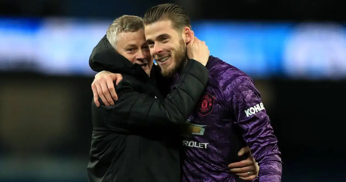 Ole Gunnar Solskjaer, David de Gea Man Utd December 2019