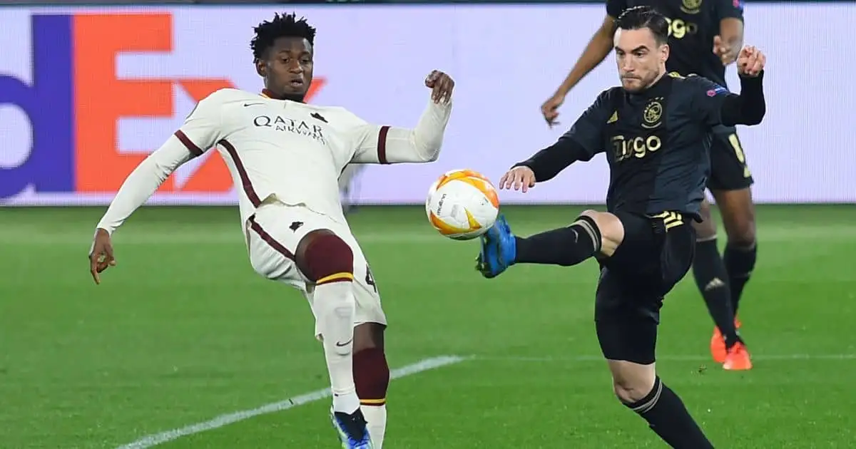 Nicolas Tagliafico, Amadou Diawara Roma v Ajax April 2021