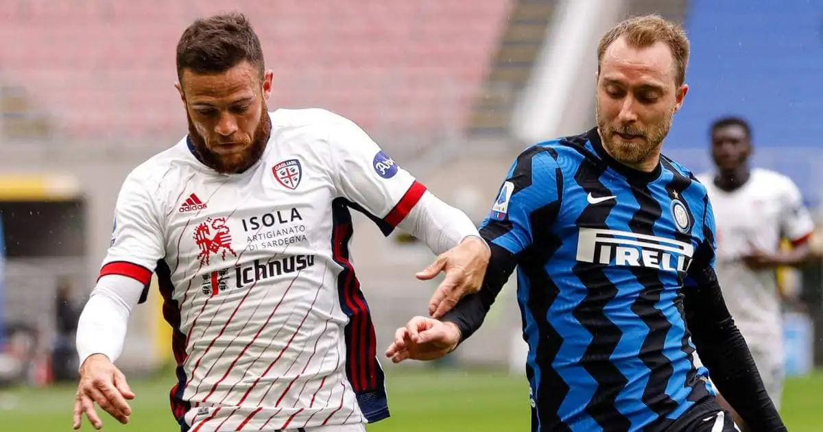 Nahitan Nandez of Cagliari looks on during the Serie A match