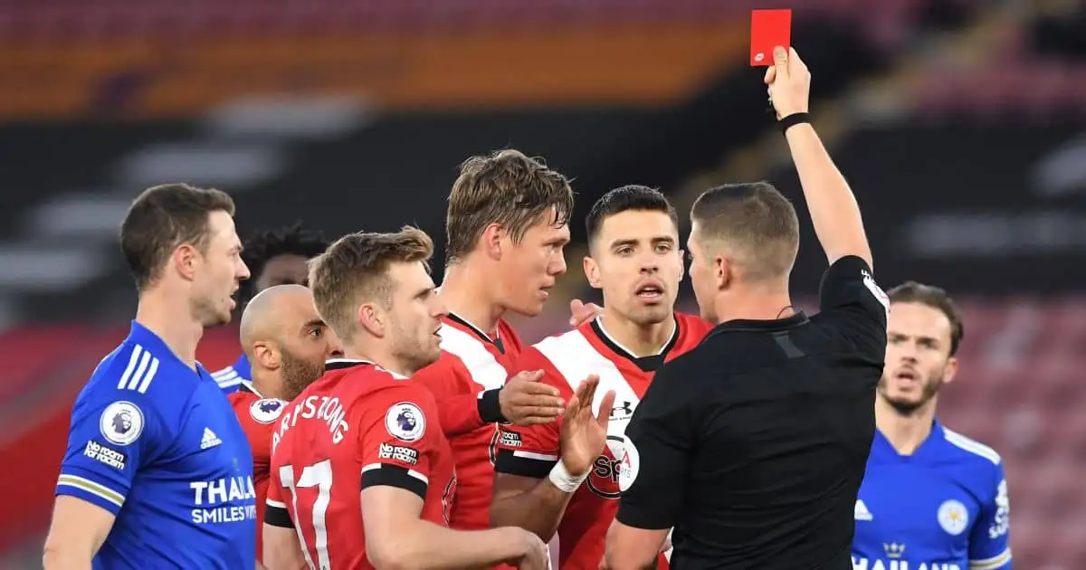 Jannick Vestergaard Southampton v Leicester April 2021