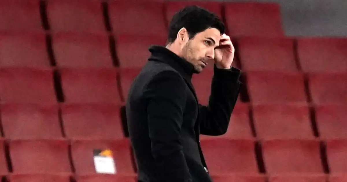 Arsenal manager Mikel Arteta frustrated, May 2021
