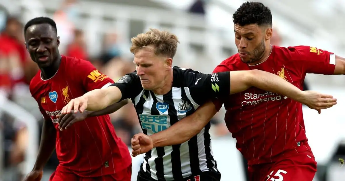 Naby Keita, Matt Richie, Alex Oxlade-Chamberlain Liverpool v Newcastle