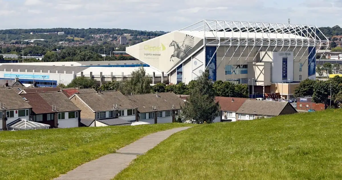 Elland Road from Beeston Hill general view, Leeds United