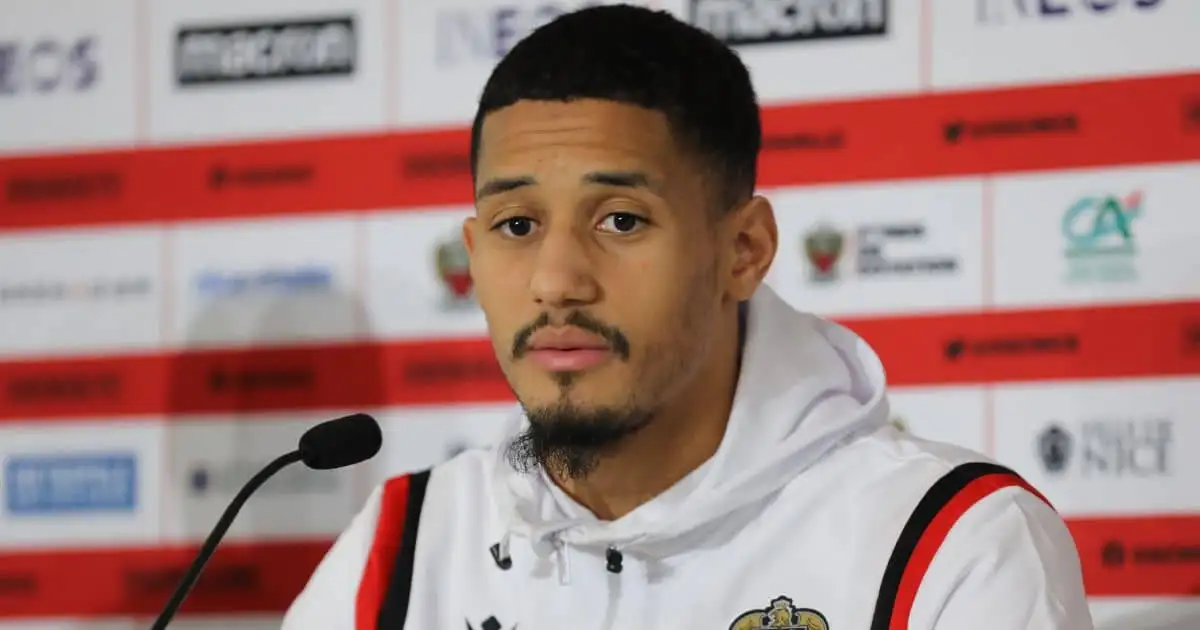 William Saliba speaks to the press, Nice