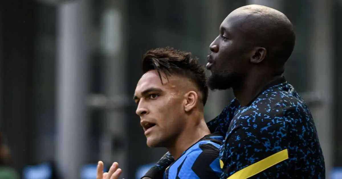 Romelu Lukaku Lautaro Martinez Inter MIlan title celebrations TEAMtalk