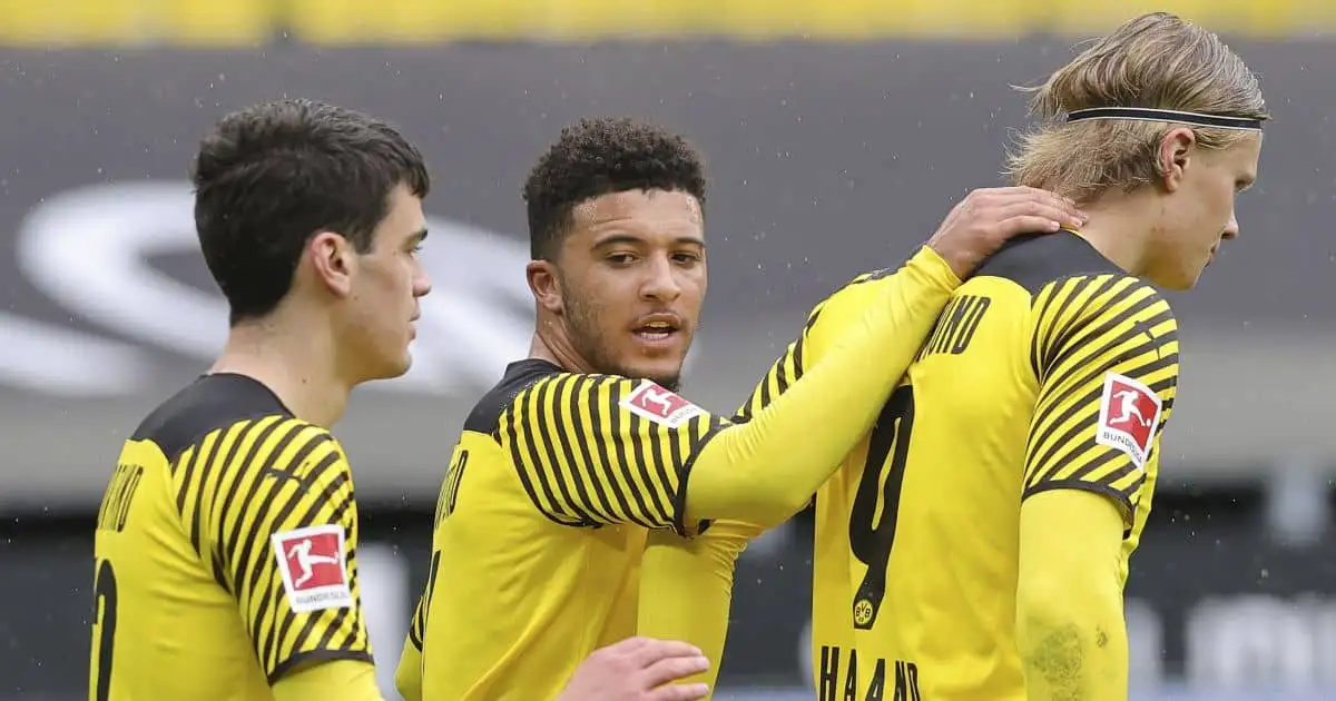 Giovanni Reyna, Jadon Sancho, Erling Haaland, Borussia Dortmund celeb