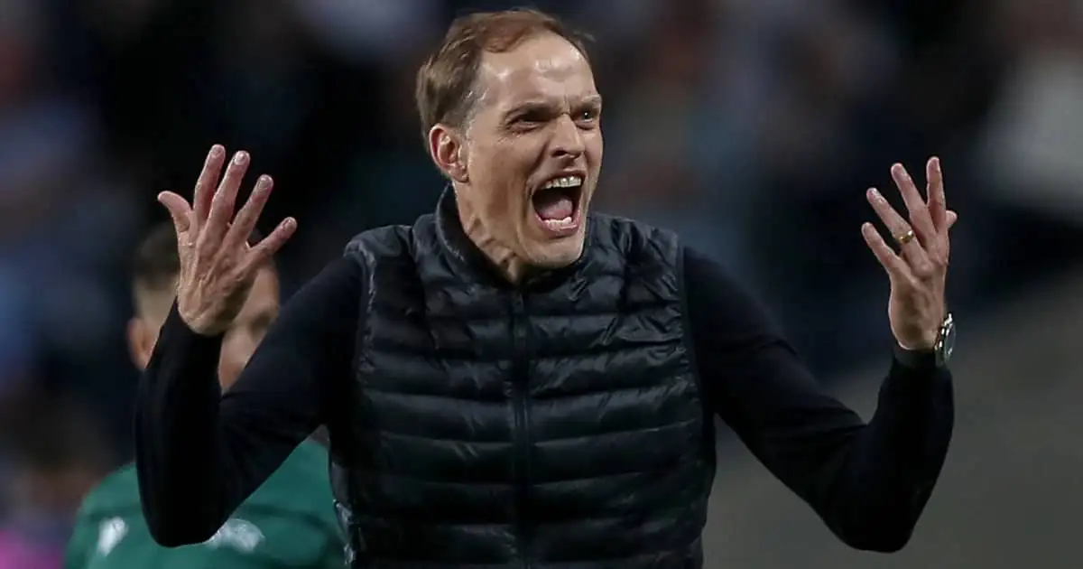 Thomas Tuchel emotional during Champions League final, Chelsea, May 2021,