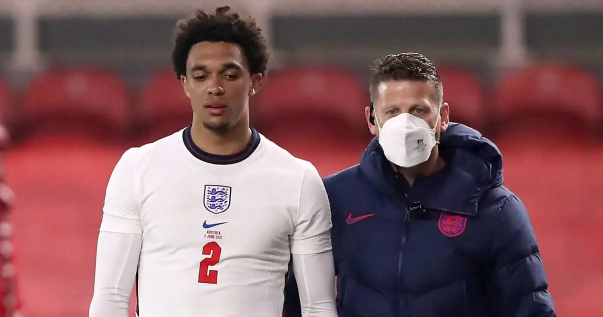 Trent Alexander-Arnold injured for England v Austria, June 2021