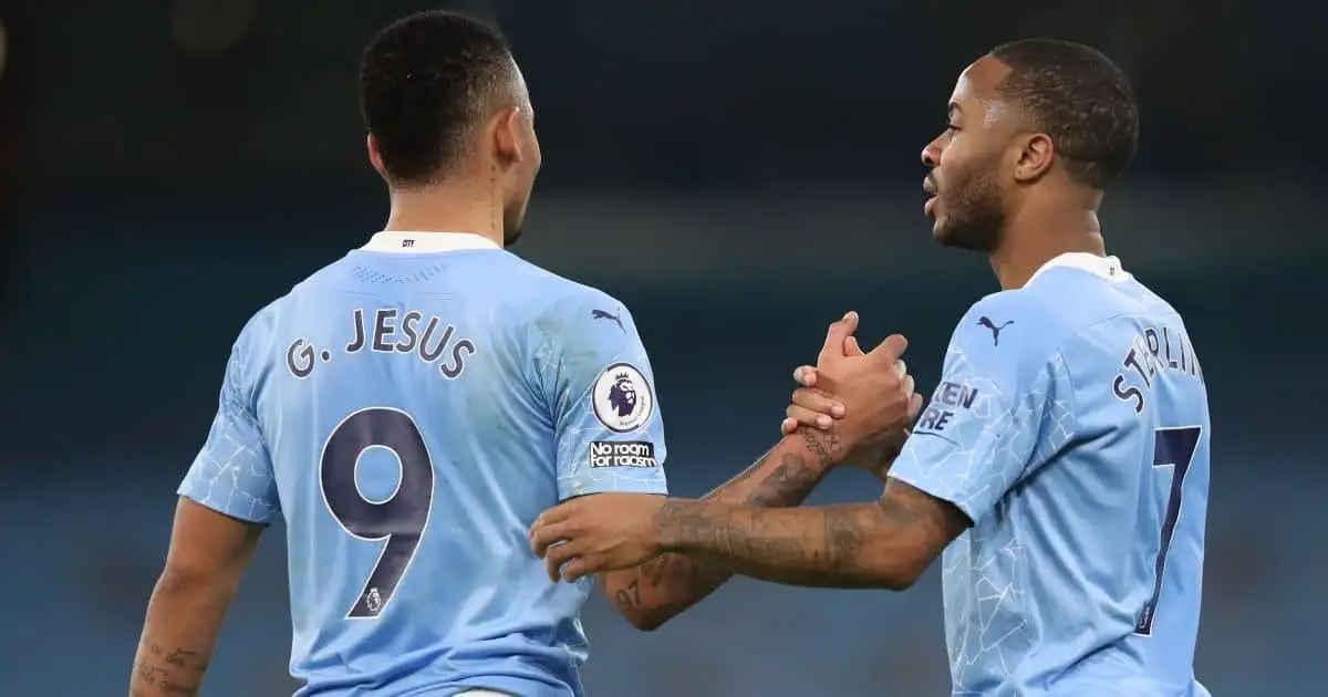 Gabriel Jesus; Raheem Sterling Man City