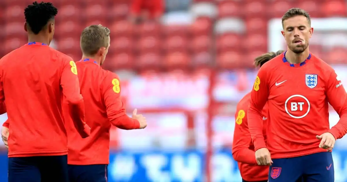 Jordan Henderson England warm-up TEAMtalk