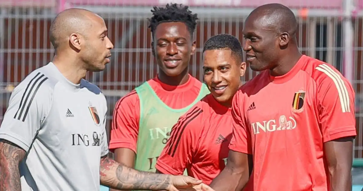 Thierry Henry, Albert Sambi Lokonga, Youri Tielemans, Romelu Lukaku, Belgium, Euro 2020 training