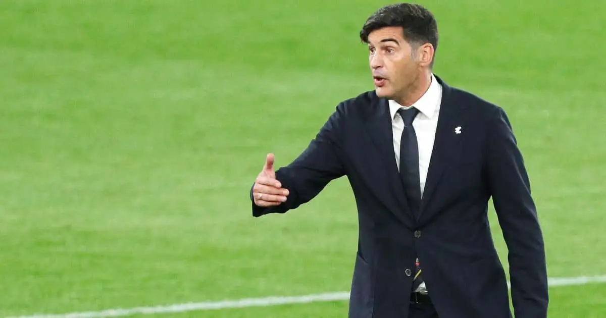 Paulo Fonseca Roma v Man Utd May 2021