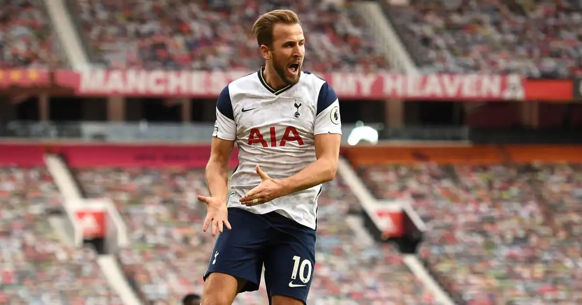 Harry Kane, Tottenham striker celebrates goal v Man Utd, TEAMtalk