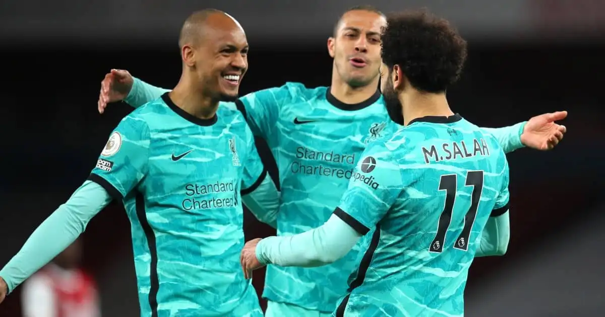 Fabinho, Thiago, Mohamed Salah, Liverpool celeb