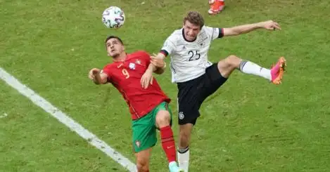Andre Silva Portugal, Thomas Muller Germany, EURO 2020 group stage, 19/06/2021, TEAMtalk