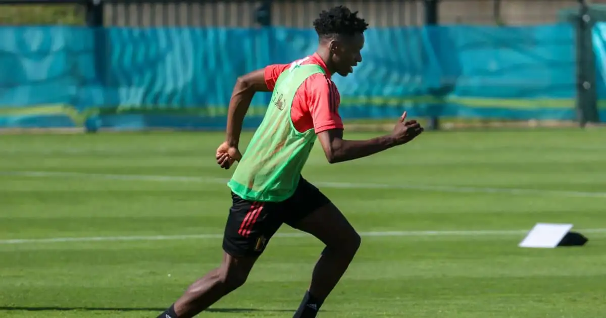 Albert Sambi Lokonga Belgium training June 2021