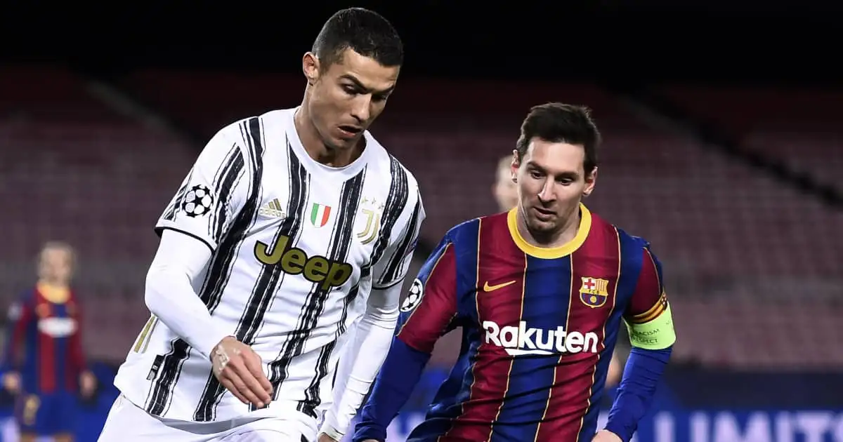 Cristiano Ronaldo and Lionel Messi, Juventus v Barcelona, December 2020