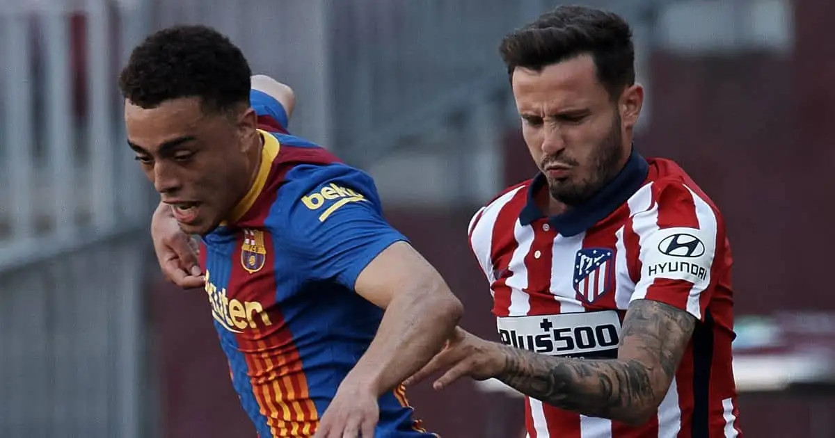 Sergio Dest, Saul Niguez, Barcelona v Atletico Madrid