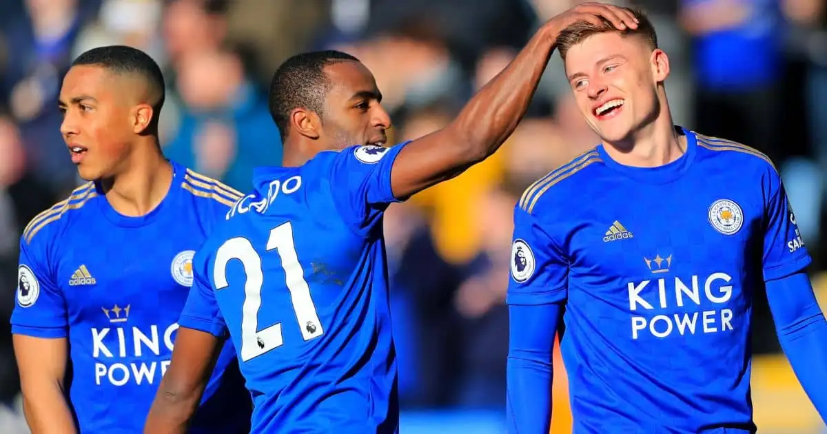 Youri Tielemans, Ricardo Pereira, Harvey Barnes, Leicester celeb