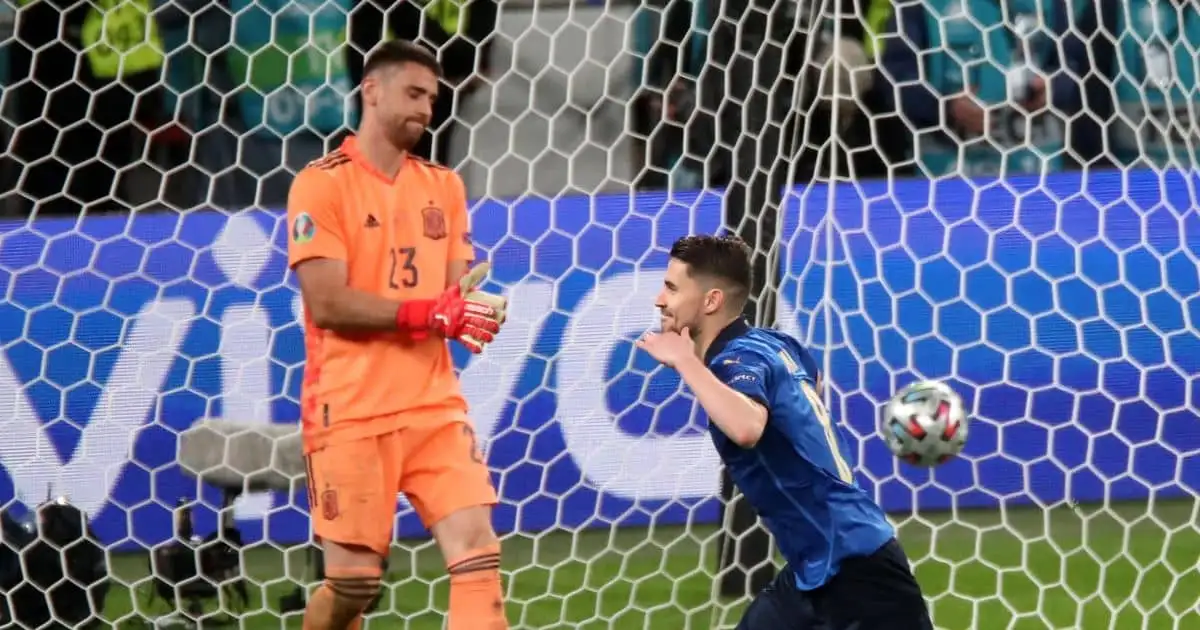Jorginho winning penalty Italy v Spain Euro 2020 TEAMtalk