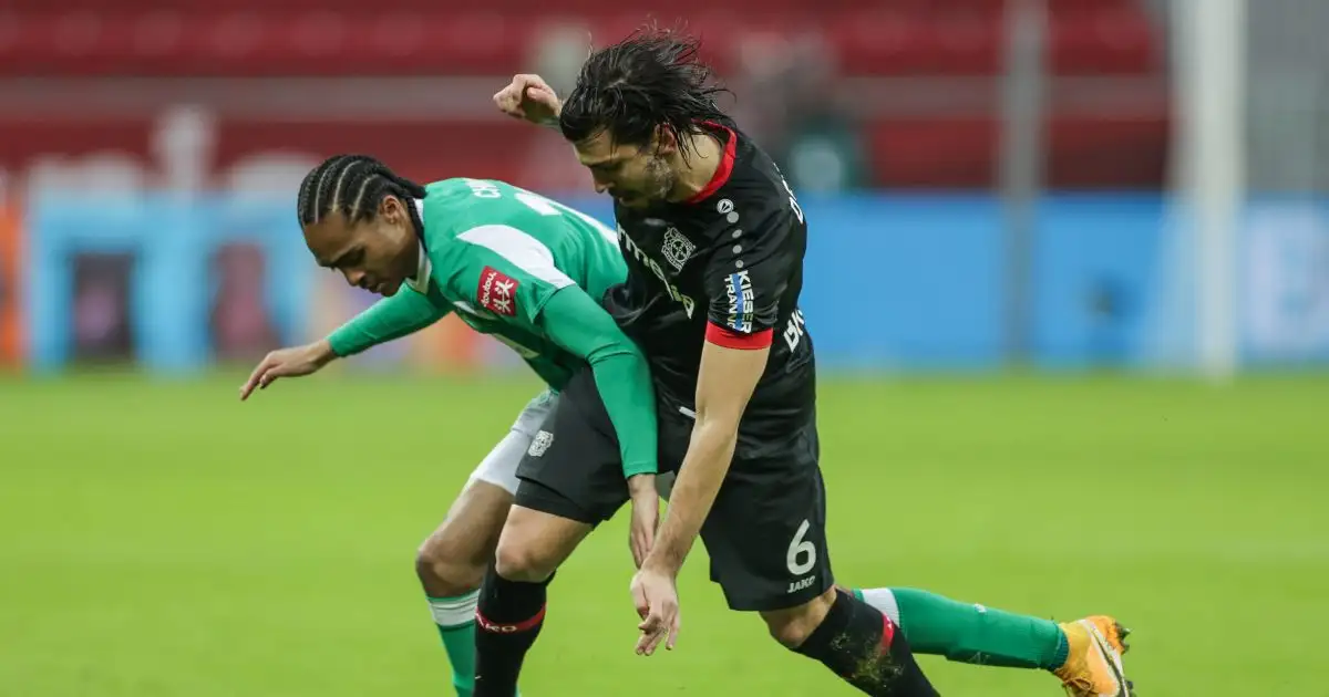 Tahith Chong on loan from Man Utd, Aleksandar Dragovic Bayer Leverkusen v Werder Bremen