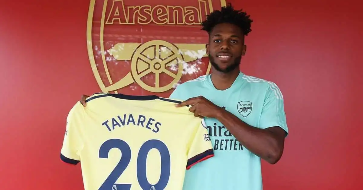 Nuno Tavares signs for Arsenal (pic via Arsenal)
