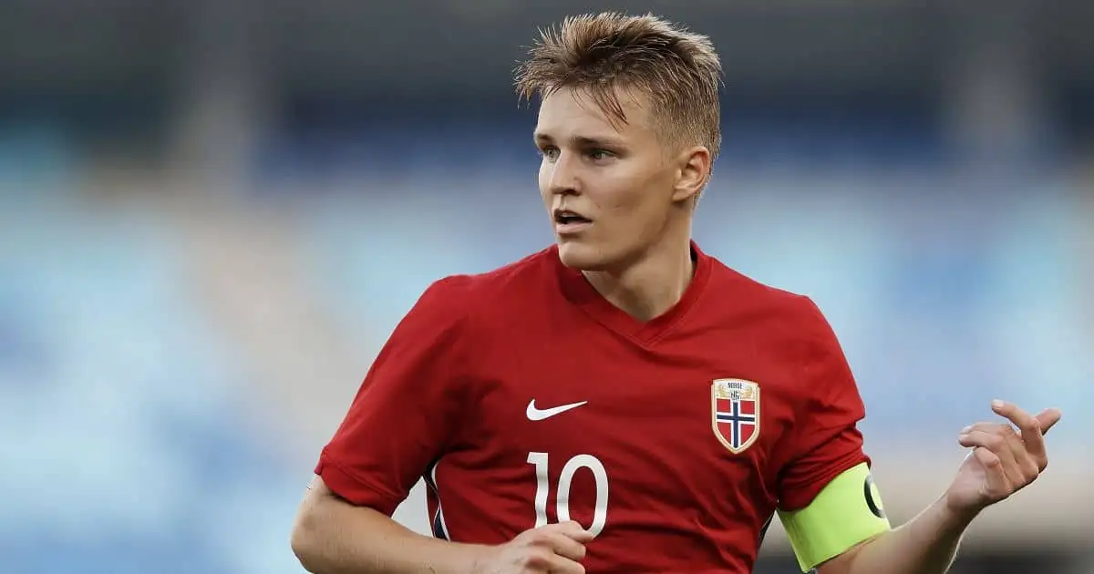 Martin Odegaard Norway v Greece head shot June 6