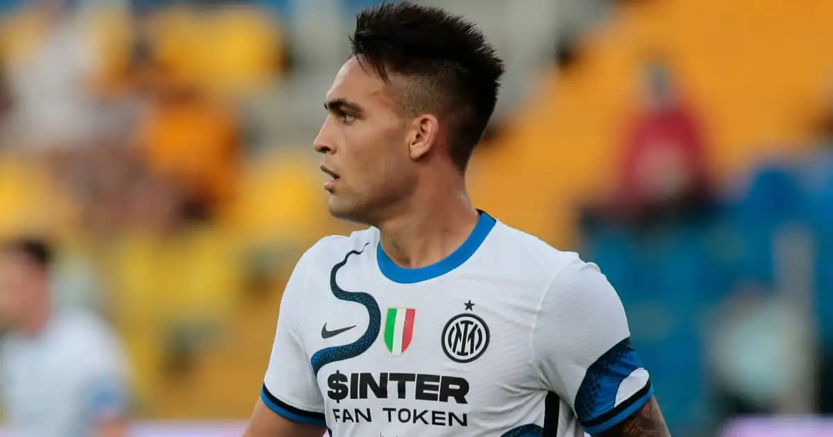 Inter Milan striker Lautaro Martinez during pre-season 2021