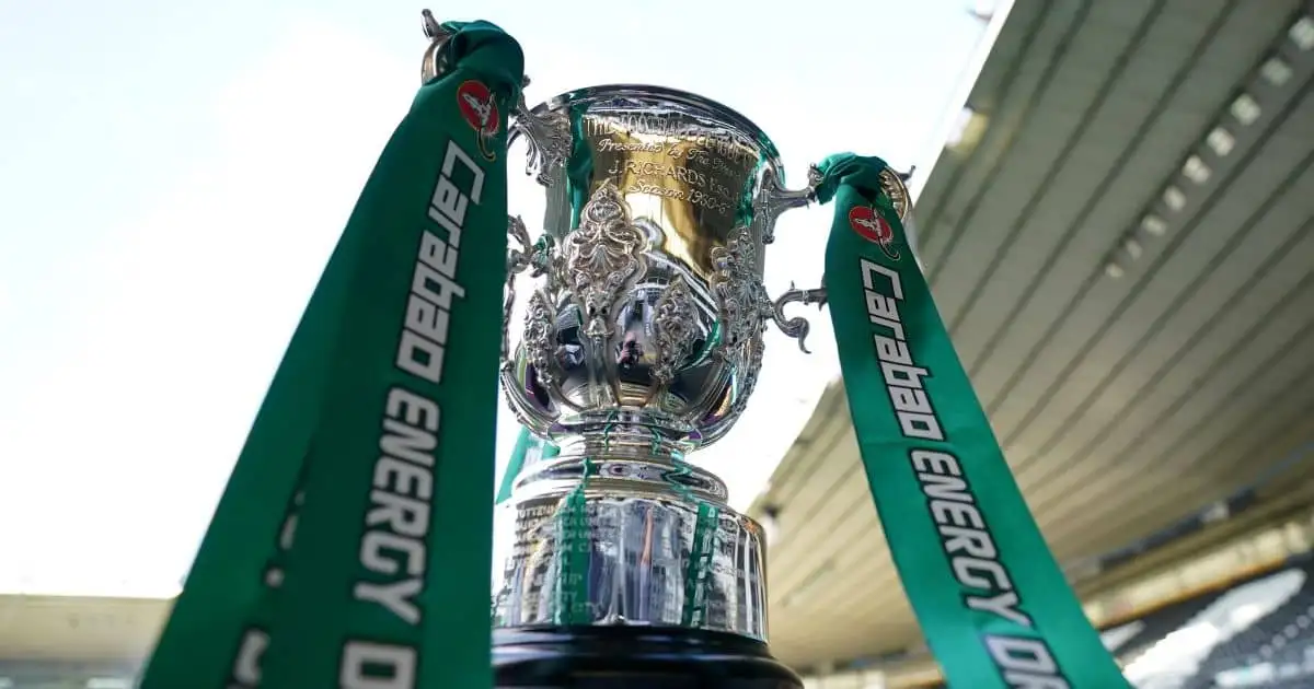 Carabao Cup trophy on display