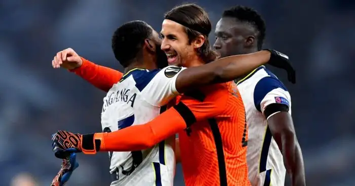 Japhet Tanganga, Alfie Whiteman celebrate Tottenham Europa League win over Ludogorets