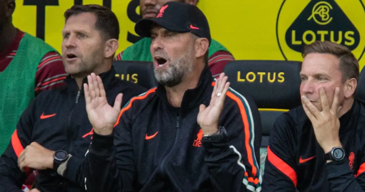 Liverpool boss Jurgen Klopp looking shocked