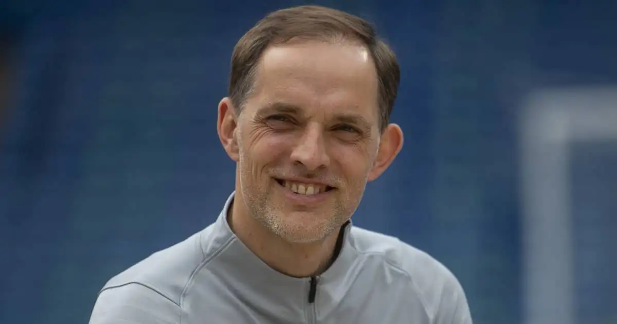 Chelsea manager Thomas Tuchel smiling in May 2021