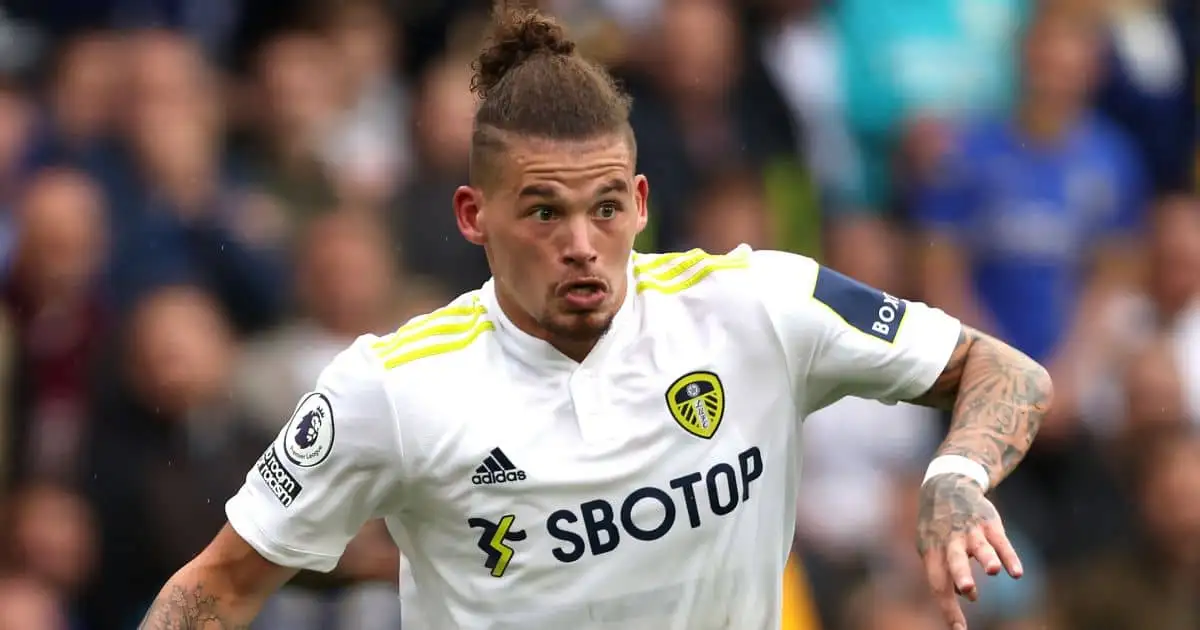 Leeds United's Kalvin Phillips in action during the Premier League match at Elland Road against Everton