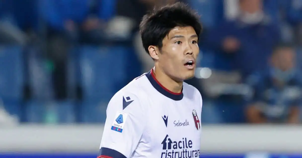 Bologna defender Takehiro Tomiyasu