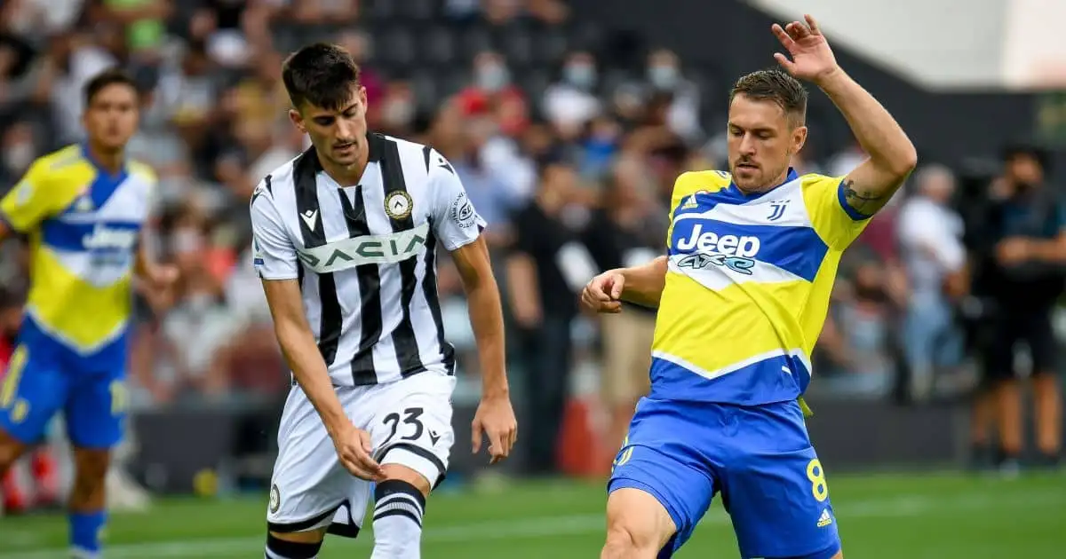 Aaron Ramsey Ignacio Pussetto Udinese v Juventus