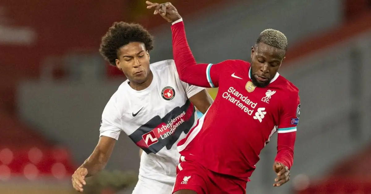 Jens Cajuste attempts to tackle Divock Origi