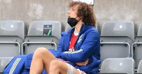 Former Arsenal defender David Luiz sat in the stands 2021