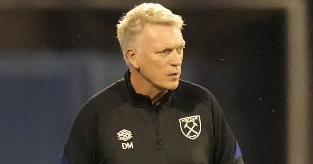 West Ham manager David Moyes during their Europa League clash with Dinamo Zagreb 2021