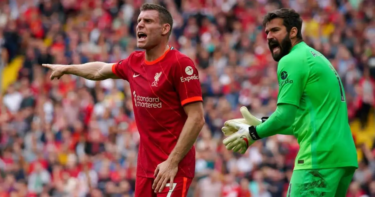 Liverpool duo James Milner and Alisson Becker