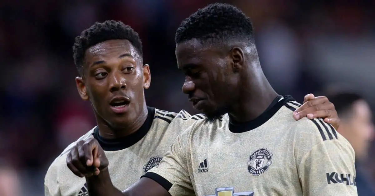 Man Utd players Axel Tuanzebe and Anthony Martial