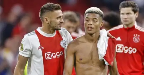 Ajax attacking pair Dusan Tadic and David Neres 2021