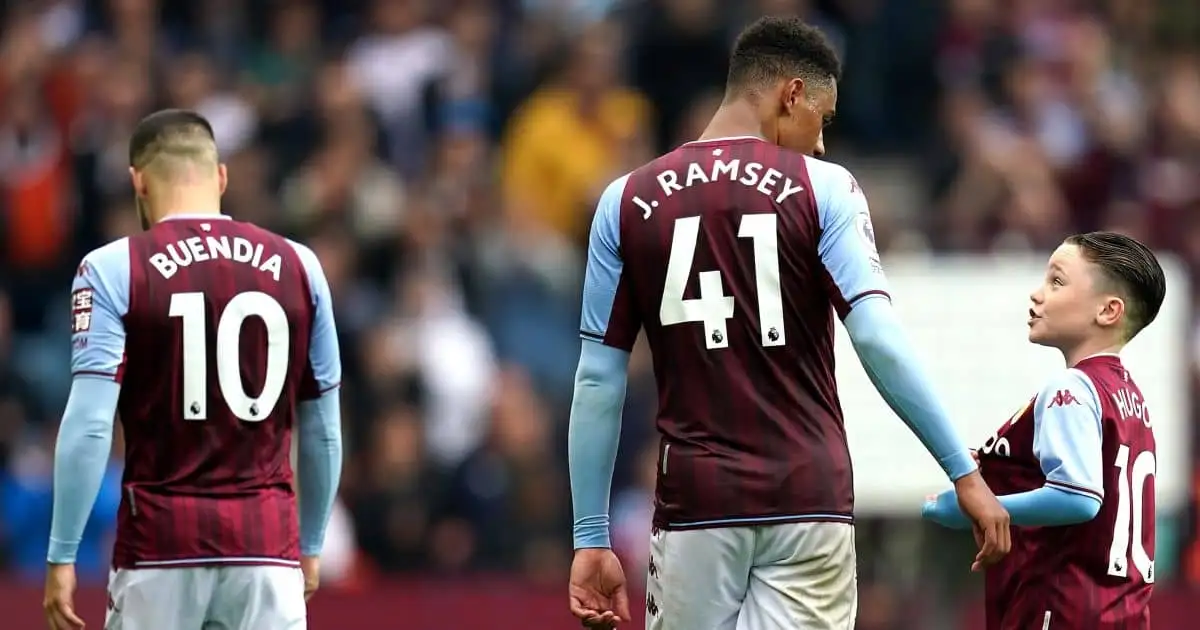 Aston Villa players Jacob Ramsey and Emiliano Buendia