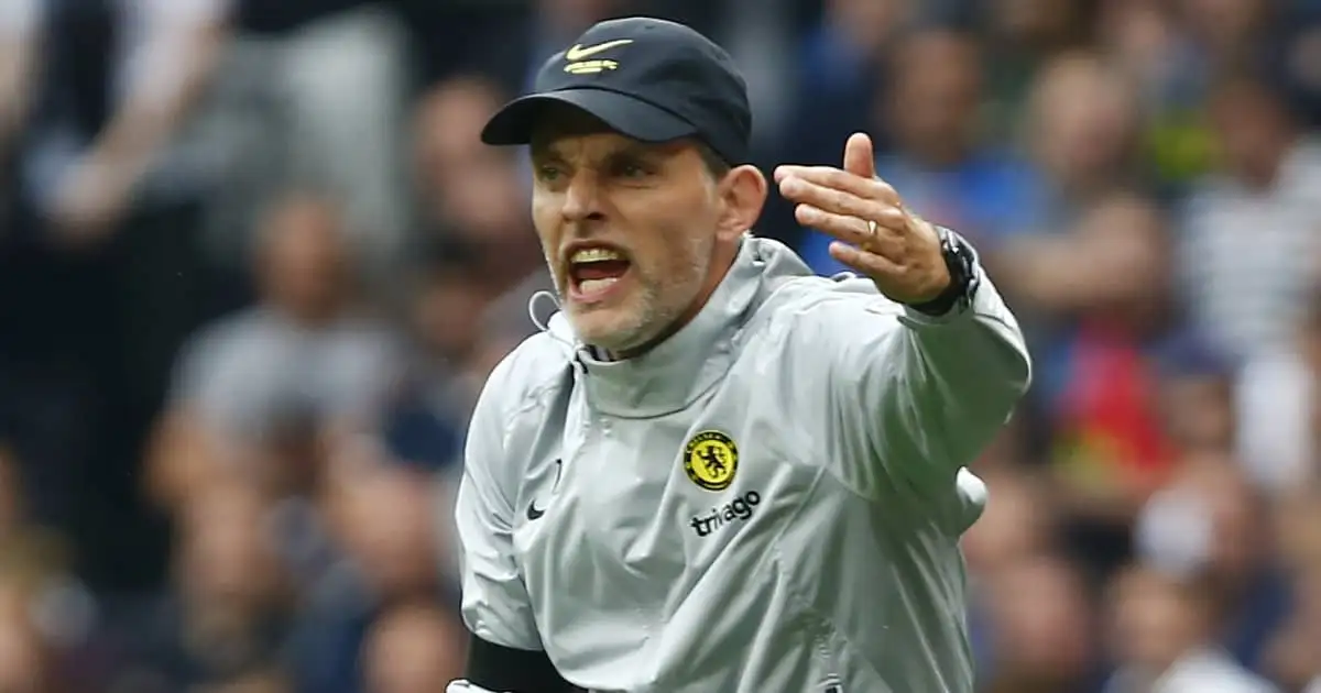 Chelsea manager Thomas Tuchel showing his anger 2021