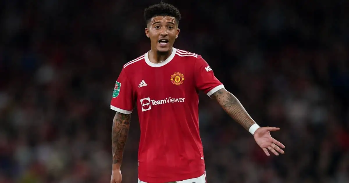 Jadon Sancho Man Utd September 2021