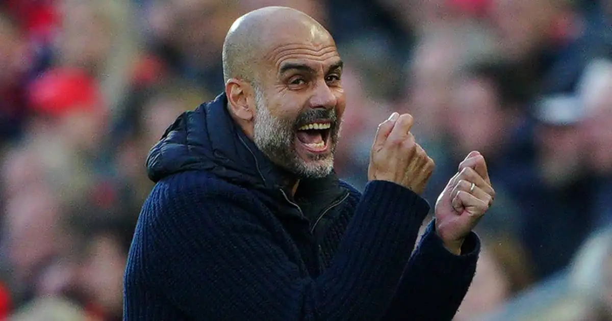 Man City manager Pep Guardiola venting his anger 2021