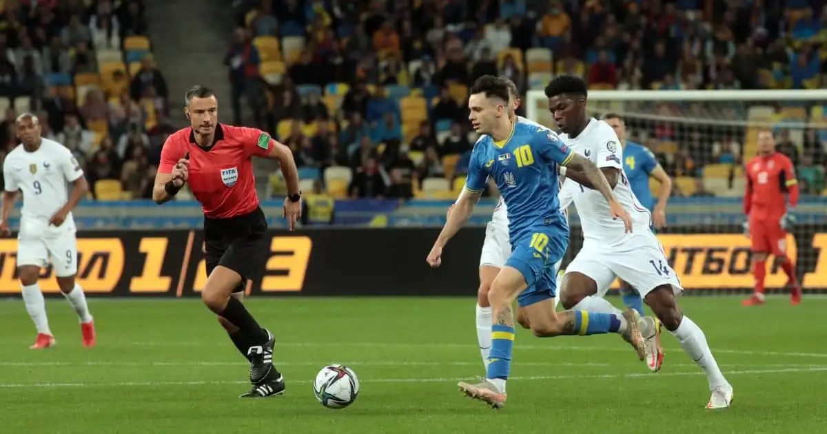 Aurelien Tchouameni, Mykola Shaparenko Ukraine v France, September 2021