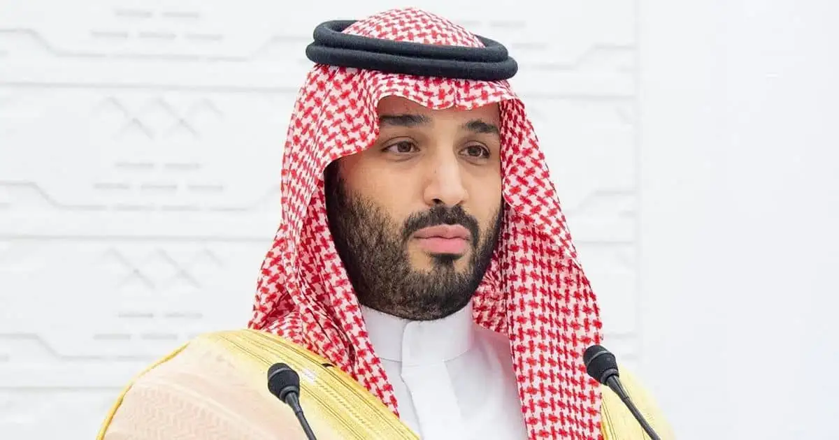 Mohammed Bin Salman giving a speech