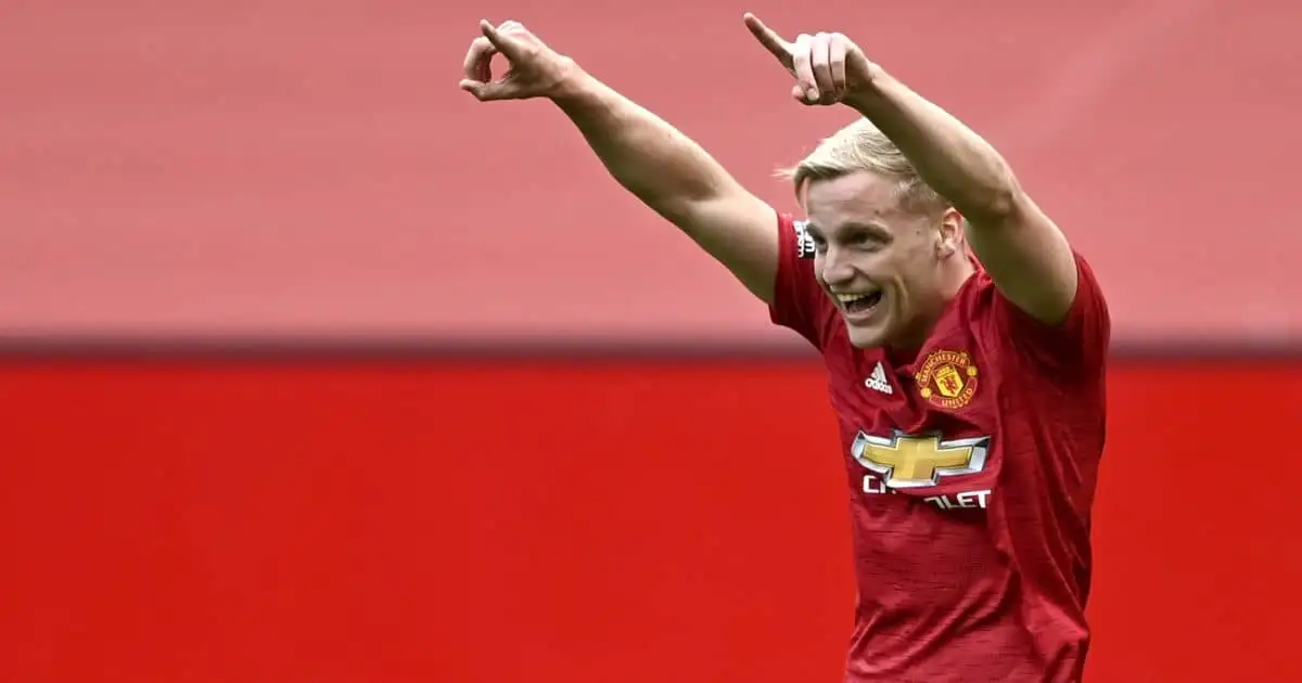 Donny van de Beek Man Utd, April 2021